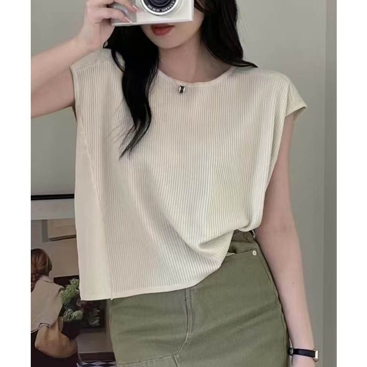 【aimoha】フロントリブデザインノースリーブトップス | aimoha  | 詳細画像15 