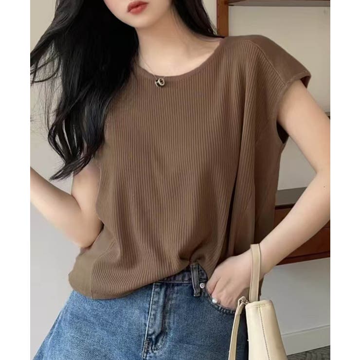 【aimoha】フロントリブデザインノースリーブトップス | aimoha  | 詳細画像3 