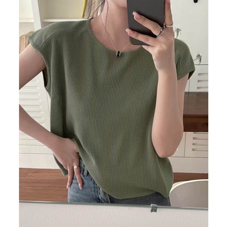 【aimoha】フロントリブデザインノースリーブトップス | aimoha  | 詳細画像6 