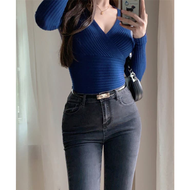 【Jasmine】カシュクールリブニットトップス Jasmine Grandif… | aimoha  | 詳細画像9 