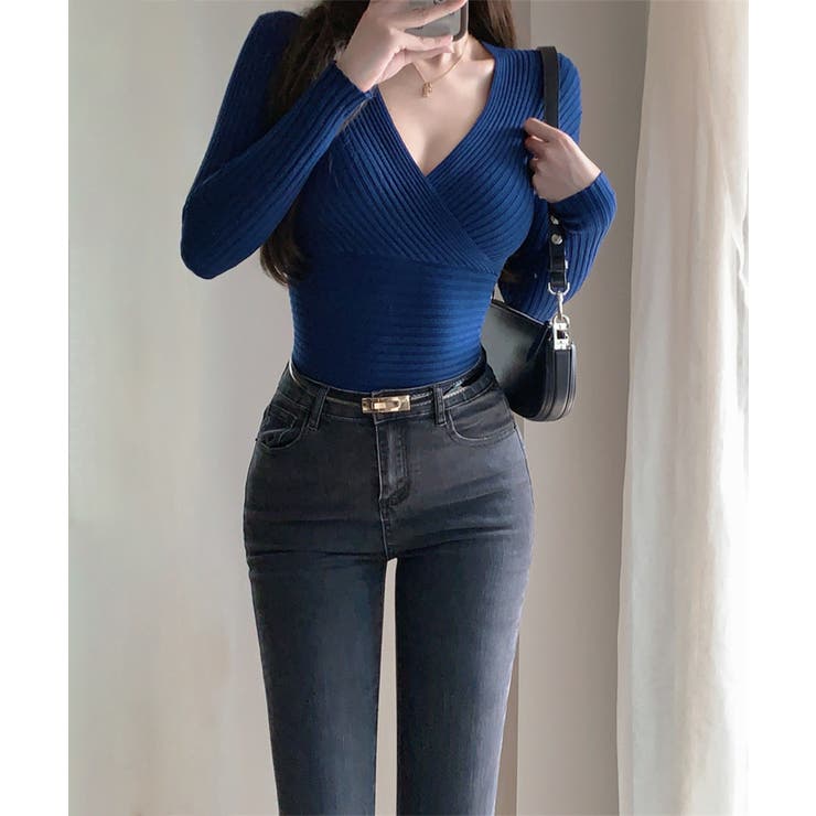 【Jasmine】カシュクールリブニットトップス Jasmine Grandif… | aimoha  | 詳細画像11 