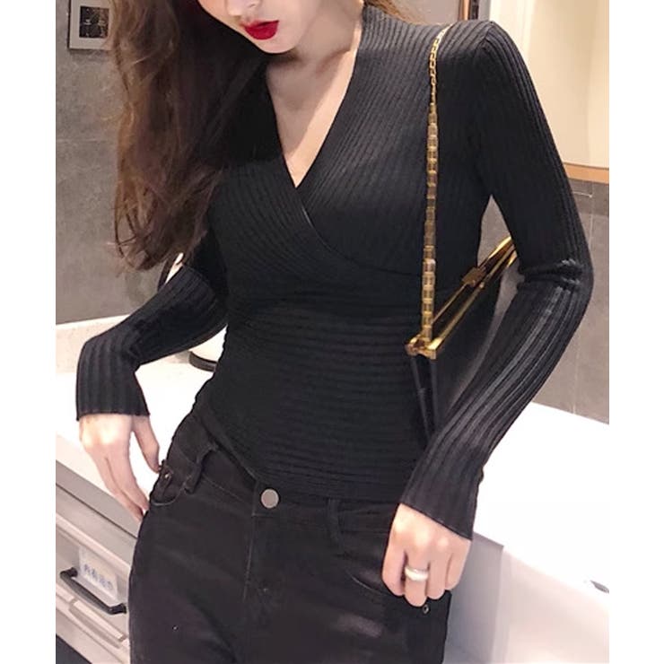 【Jasmine】カシュクールリブニットトップス Jasmine Grandif… | aimoha  | 詳細画像15 