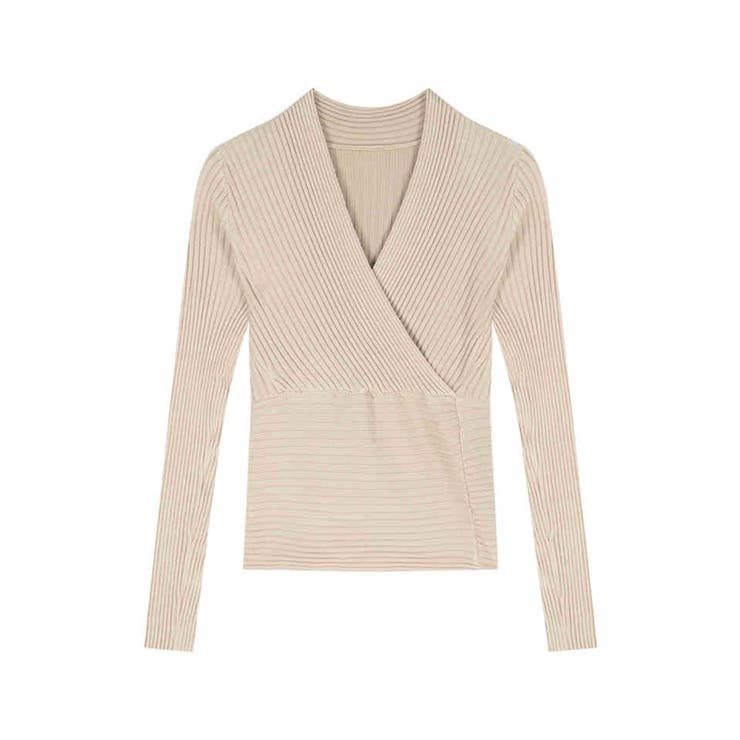 【Jasmine】カシュクールリブニットトップス Jasmine Grandif… | aimoha  | 詳細画像2 