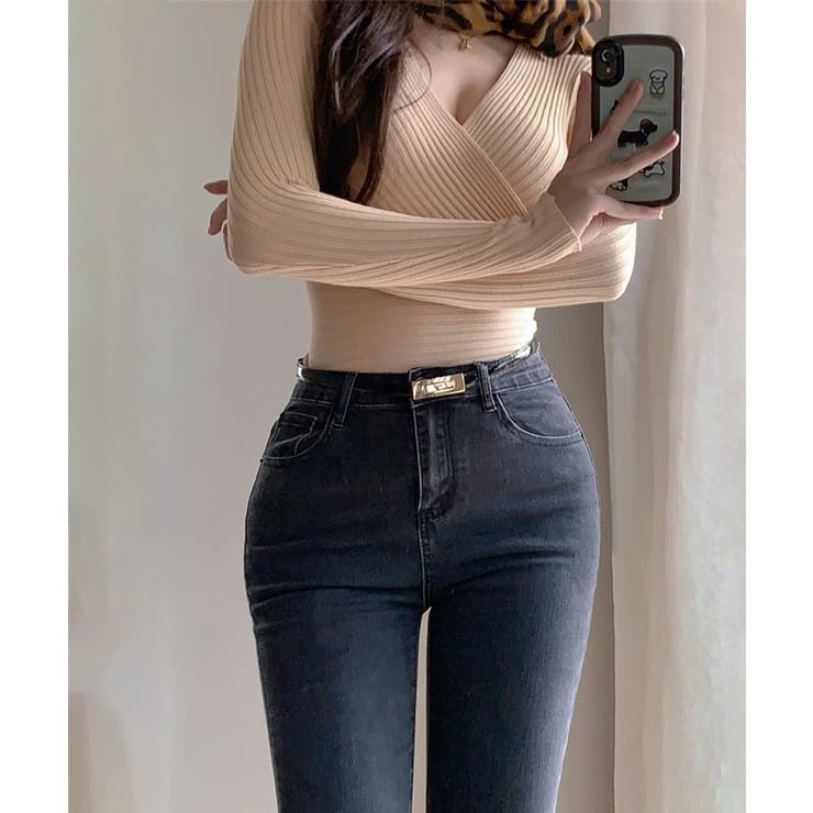 【Jasmine】カシュクールリブニットトップス Jasmine Grandif… | aimoha  | 詳細画像6 