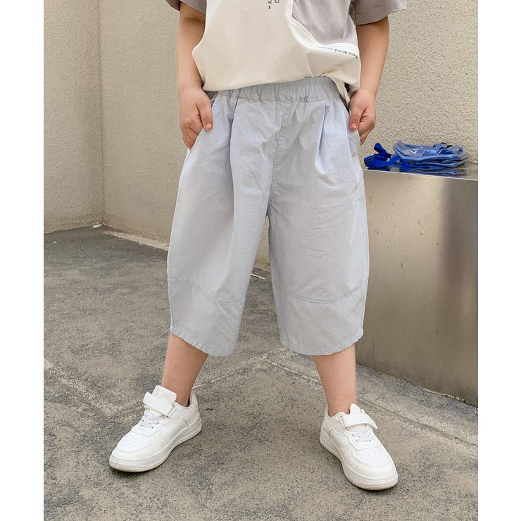 ブルー | 【aimoha-KIDS-】七分丈 バルーンパンツ | aimoha kids