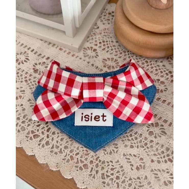 ギンガムチェックリボン付きペットスカーフ | aimoha  | 詳細画像3 