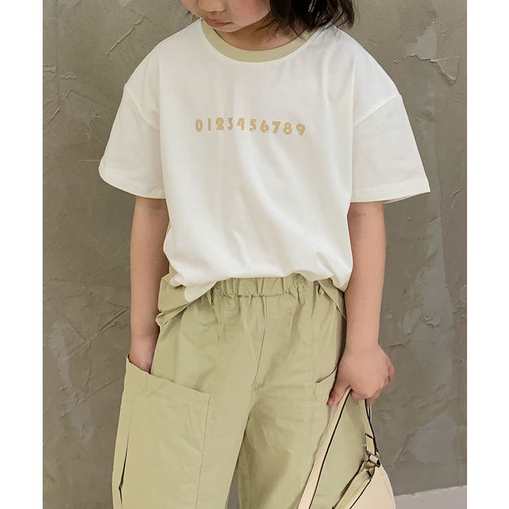 【aimoha-KIDS-】キッズ 配色ナンバープリントTシャツ  | aimoha kids | 詳細画像10 