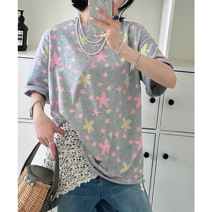 ライトグレー | 【HOOK】for girls カラフルポップアートTシャツ | HOOK