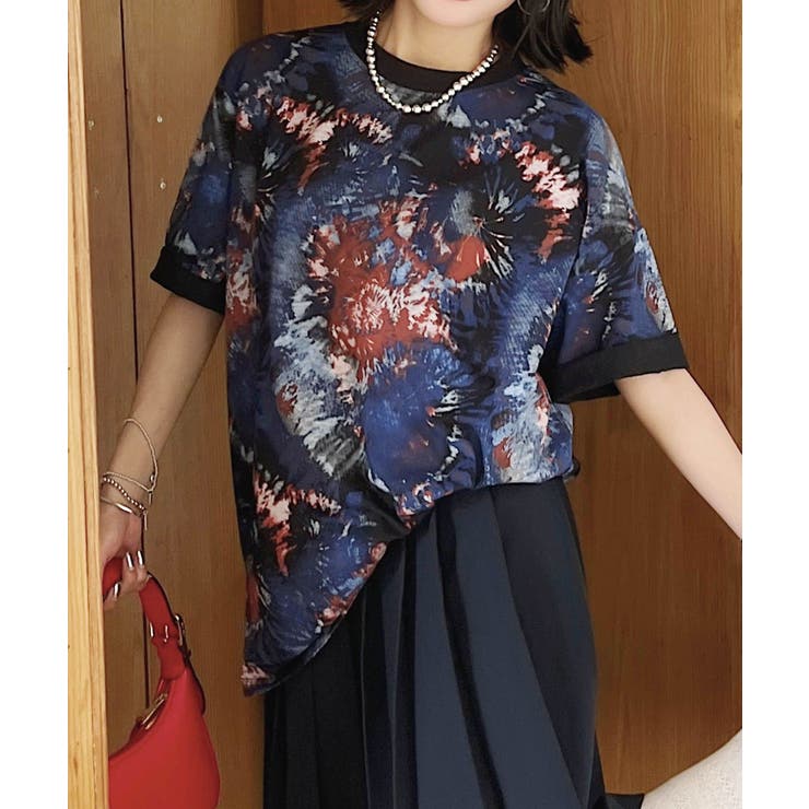 tシャツ Tシャツウィズフックアンドアイディテール / T-Shirt with Hook and Eye Detail レディース HOOK】for girls カラフルポップアートTシャツ[品番