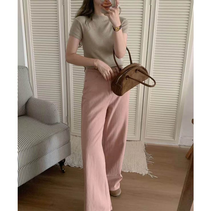 【aimoha】バックボタンデザイン半袖ハイネックトップス | aimoha  | 詳細画像8 