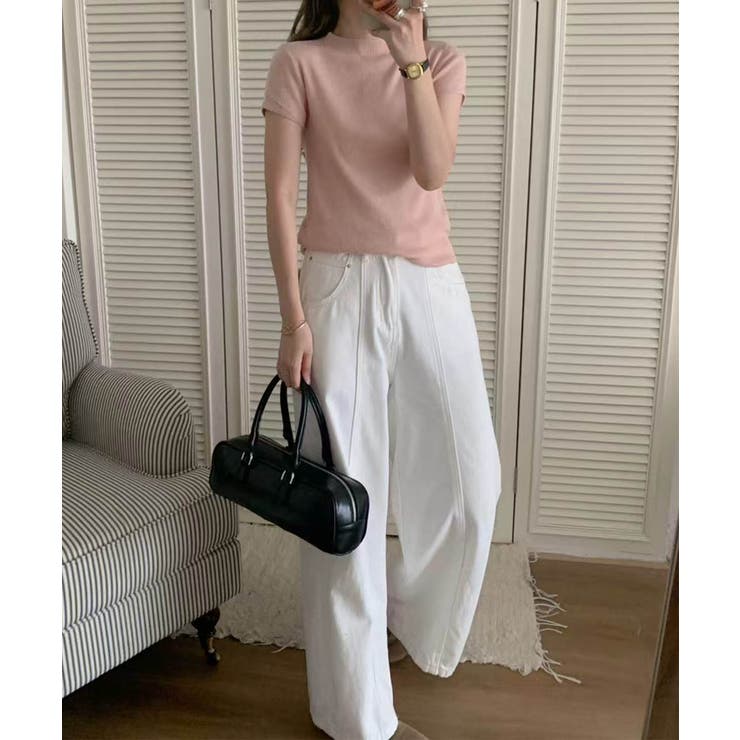 【aimoha】バックボタンデザイン半袖ハイネックトップス | aimoha  | 詳細画像10 