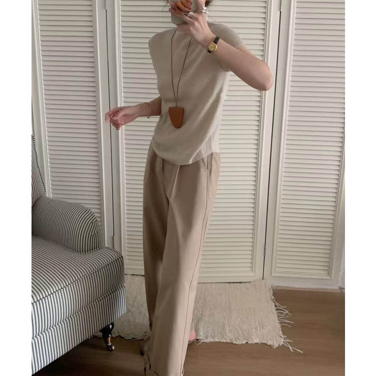 【aimoha】バックボタンデザイン半袖ハイネックトップス | aimoha  | 詳細画像18 