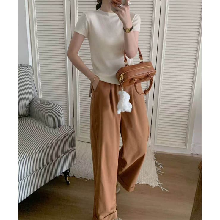 【aimoha】バックボタンデザイン半袖ハイネックトップス | aimoha  | 詳細画像21 