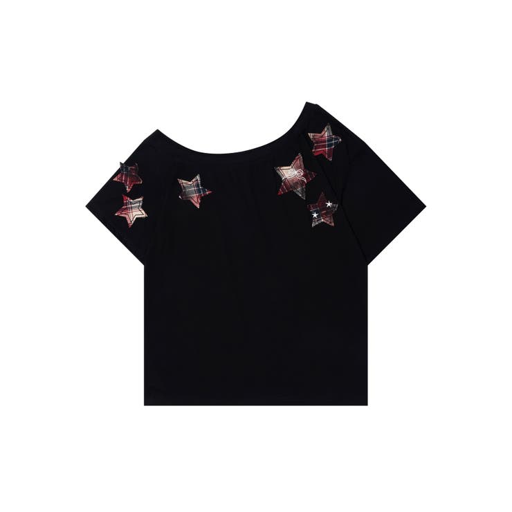 【HOOK】for girls チェックリボンスカーフ付きスターTシャツ | HOOK | 詳細画像3 