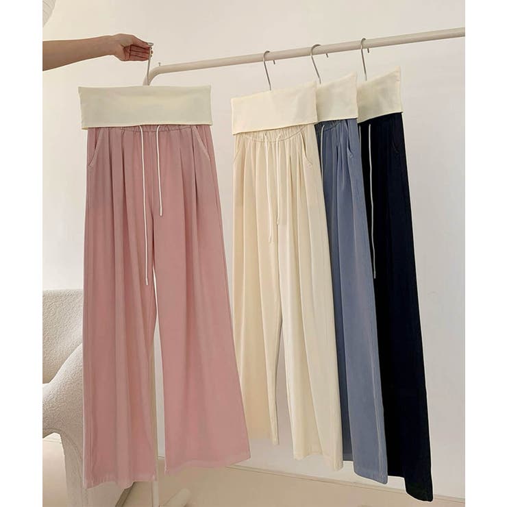 【aimoha】ハイウエストドレープストレートパンツ | aimoha  | 詳細画像10 