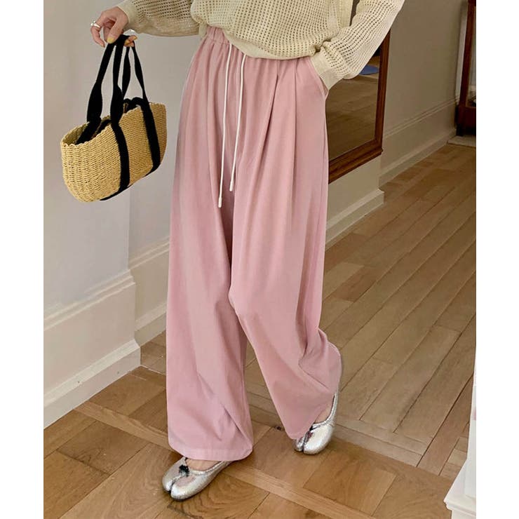 【aimoha】ハイウエストドレープストレートパンツ | aimoha  | 詳細画像4 