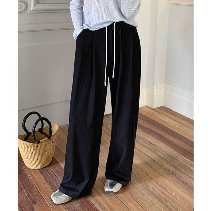 【aimoha】ハイウエストドレープストレートパンツ | aimoha  | 詳細画像7 