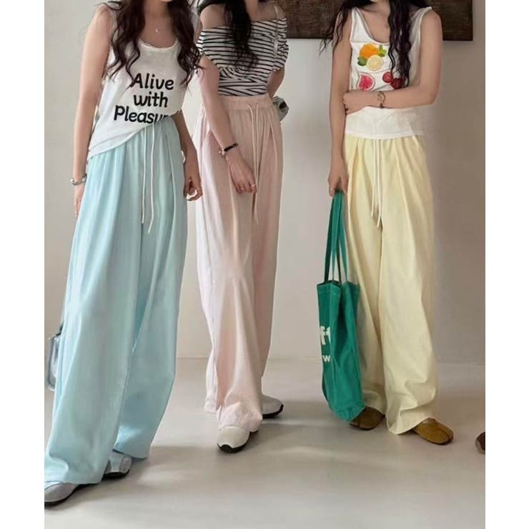 【aimoha】イージーワイドパンツ | aimoha  | 詳細画像1 