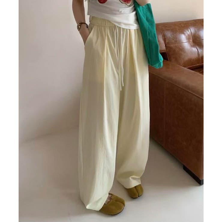 【aimoha】イージーワイドパンツ | aimoha  | 詳細画像2 