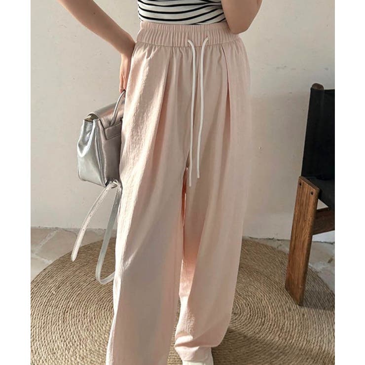 ピンク | 【aimoha】イージーワイドパンツ | aimoha 