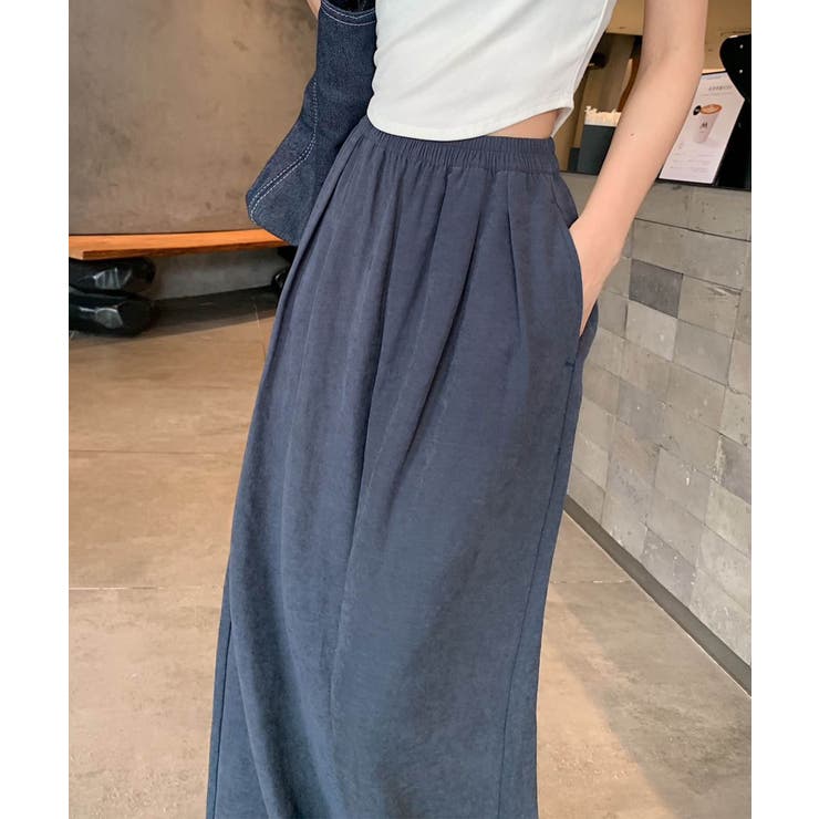 【aimoha】ハイウエストドレープワイドパンツ | aimoha  | 詳細画像4 