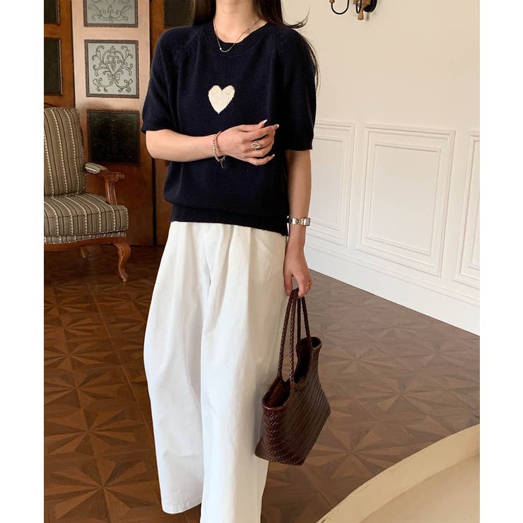 【aimoha】ハートモチーフニットトップス | aimoha  | 詳細画像4 