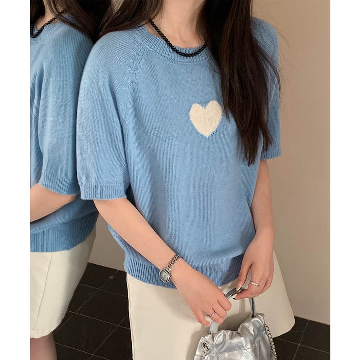 【aimoha】ハートモチーフニットトップス | aimoha  | 詳細画像6 