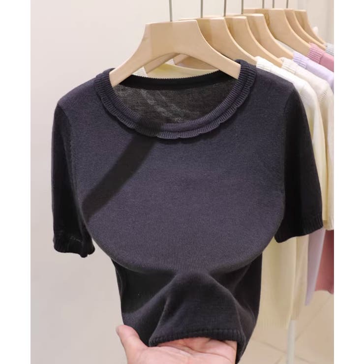 シンプルサマーニットTシャツ | aimoha  | 詳細画像5 