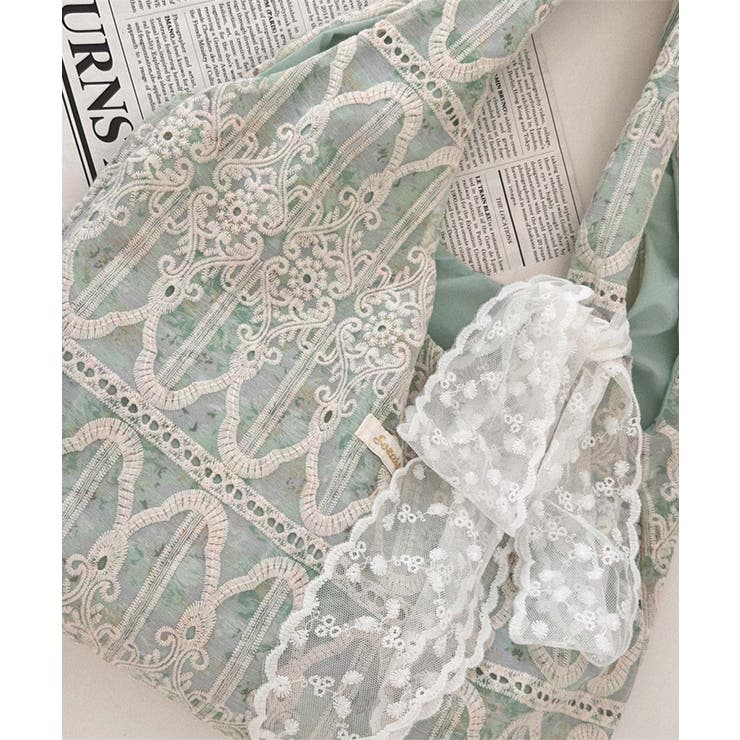 レース刺繍トートバッグ | aimoha  | 詳細画像10 