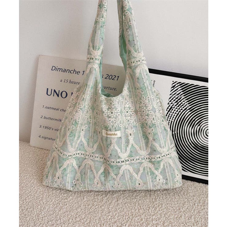 レース刺繍トートバッグ | aimoha  | 詳細画像8 