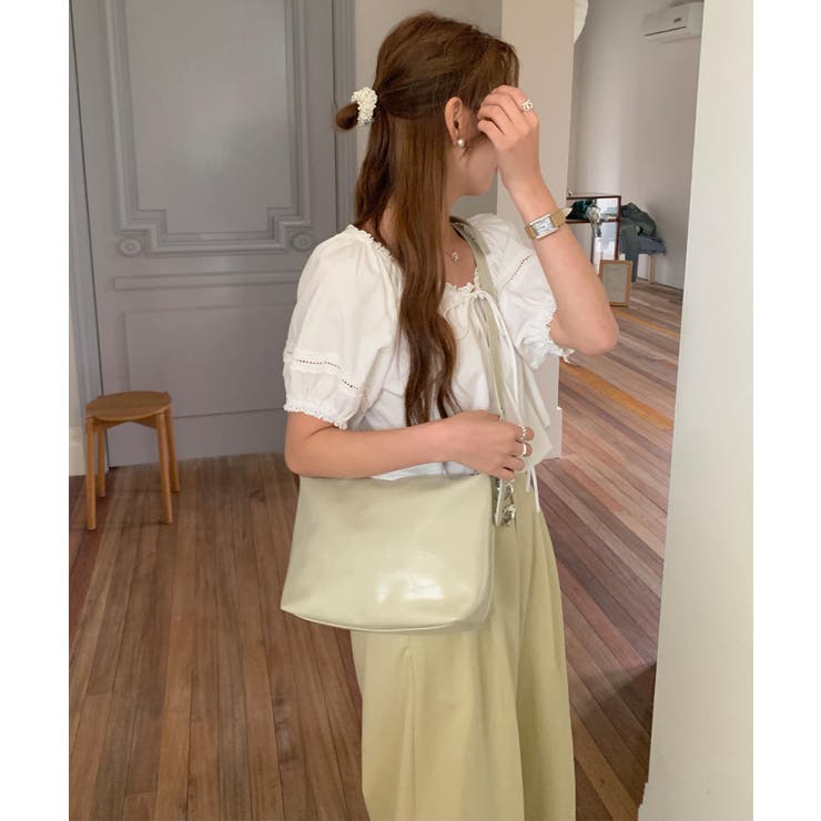 ハートリボンチャーム付きショルダーバッグ | aimoha  | 詳細画像11 