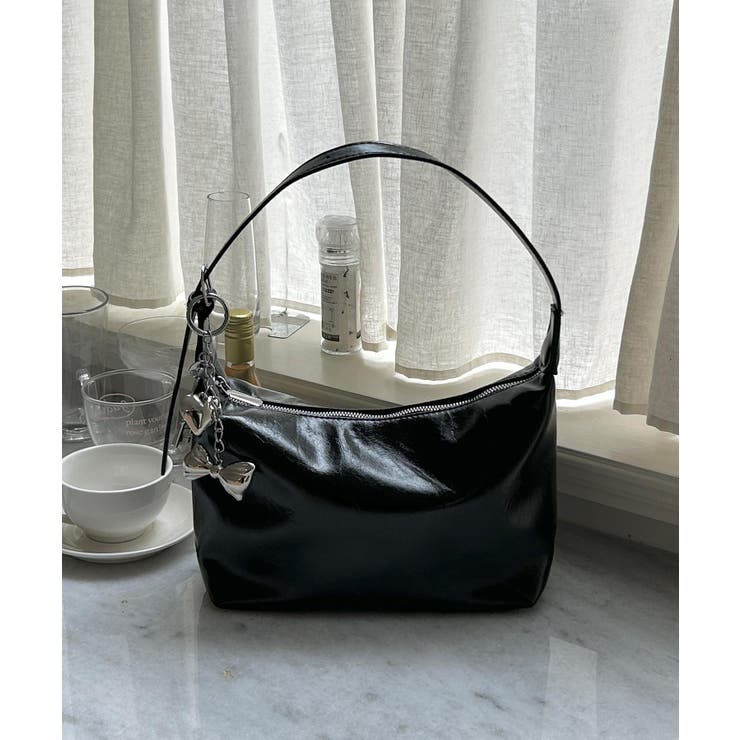 ハートリボンチャーム付きショルダーバッグ | aimoha  | 詳細画像12 