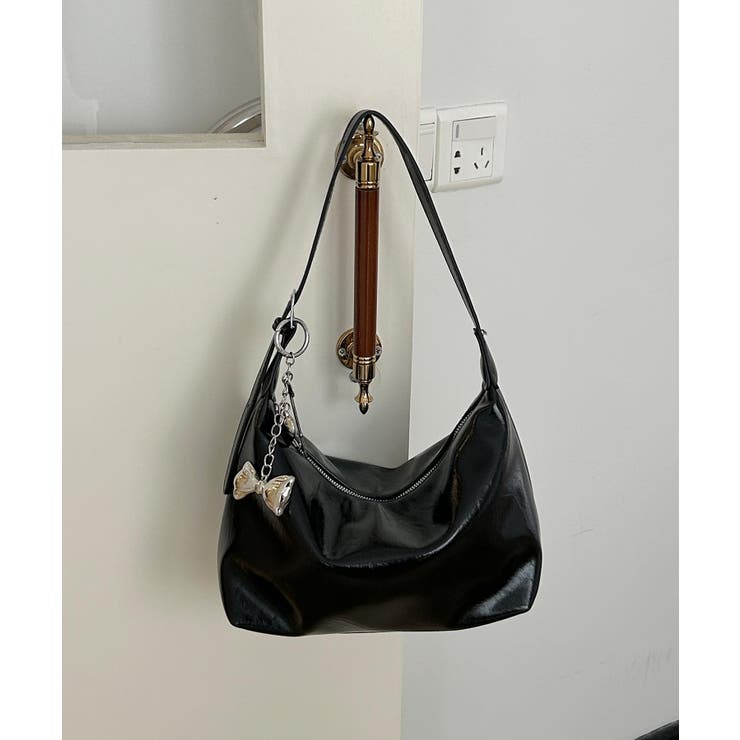 ハートリボンチャーム付きショルダーバッグ | aimoha  | 詳細画像14 