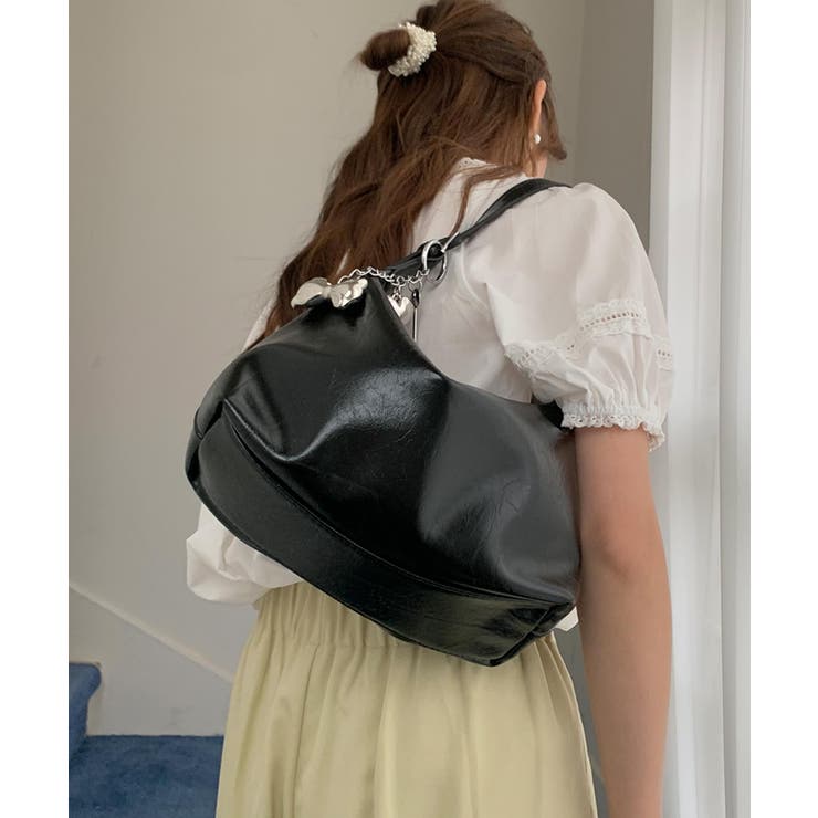 ハートリボンチャーム付きショルダーバッグ | aimoha  | 詳細画像20 