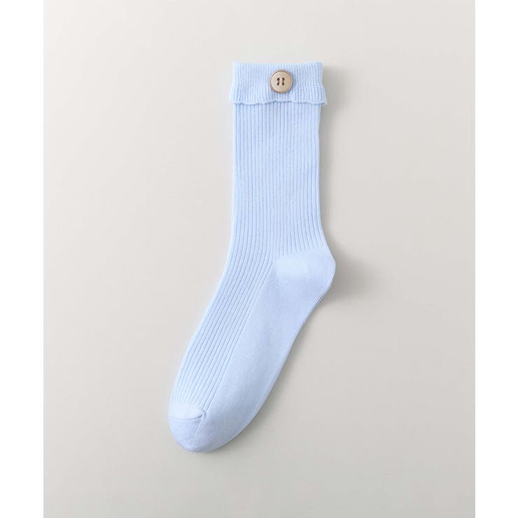 ライトブルー | 【MOSOX】ボタンナチュラルソックス 靴下 | aimoha 