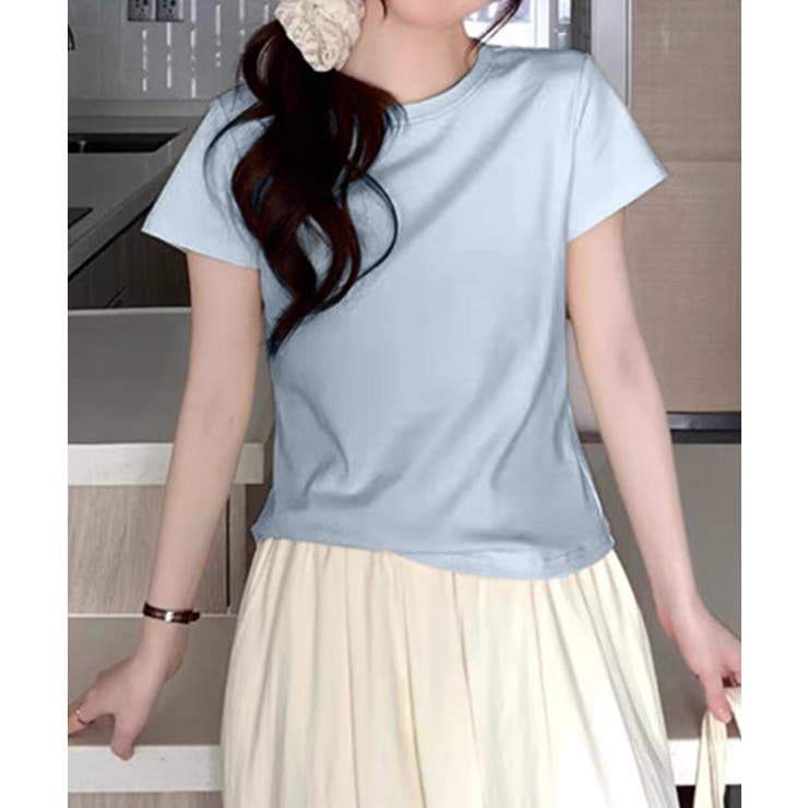 【aimoha】デイリークルーネックTシャツ | aimoha  | 詳細画像2 