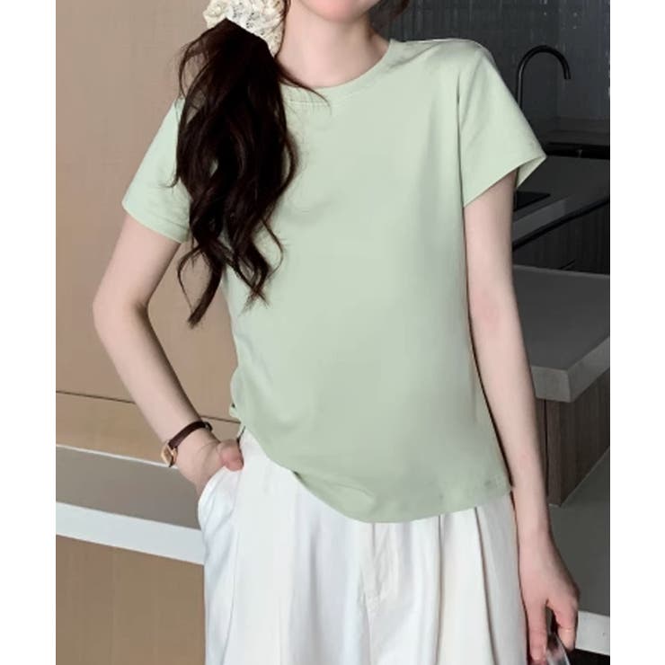 【aimoha】デイリークルーネックTシャツ | aimoha  | 詳細画像3 