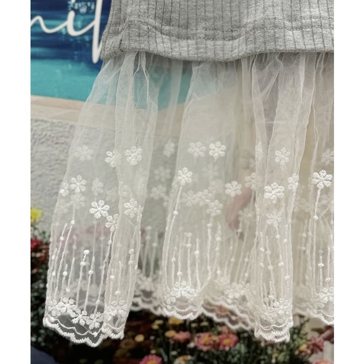 【aimoha-KIDS-】裾レースキャミソール | aimoha kids | 詳細画像4 