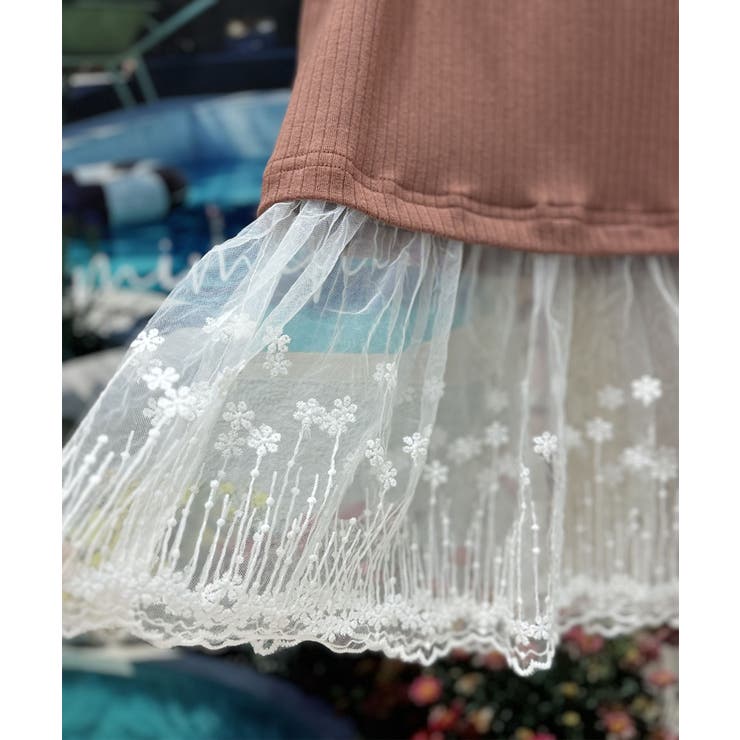 【aimoha-KIDS-】裾レースキャミソール | aimoha kids | 詳細画像8 