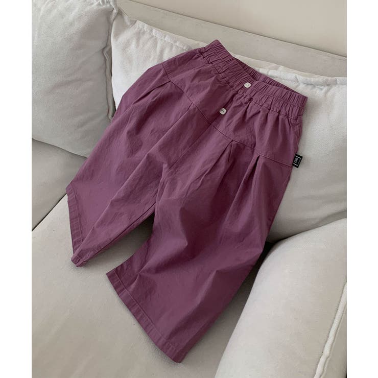 【aimoha-KIDS-】ワイドタックパンツ | aimoha kids | 詳細画像1 