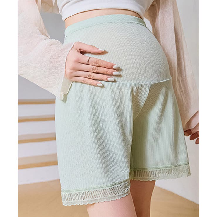 レースヘムマタニティショートパンツ | aimoha  | 詳細画像7 