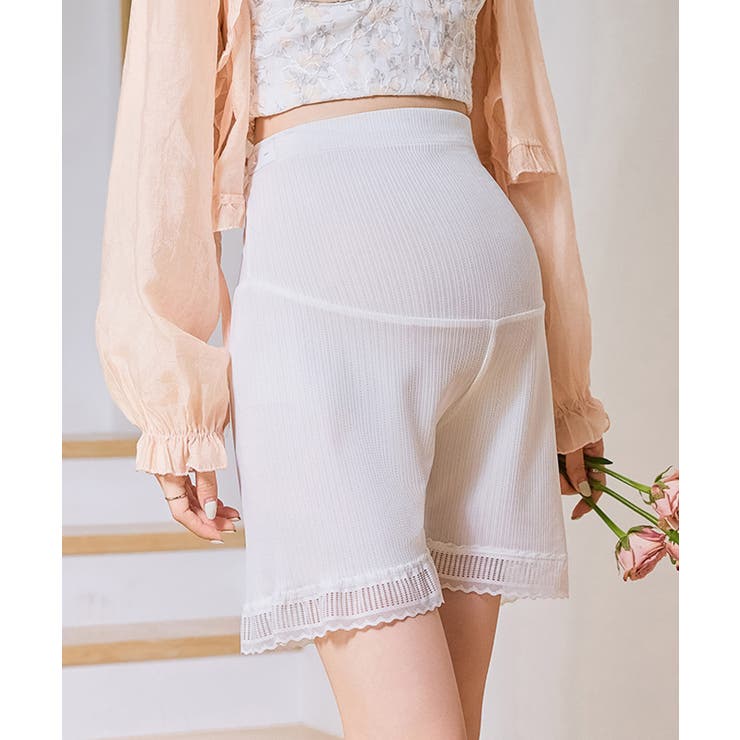 レースヘムマタニティショートパンツ | aimoha  | 詳細画像1 