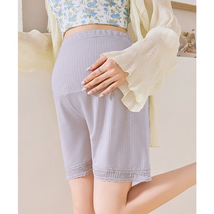 レースヘムマタニティショートパンツ | aimoha  | 詳細画像5 