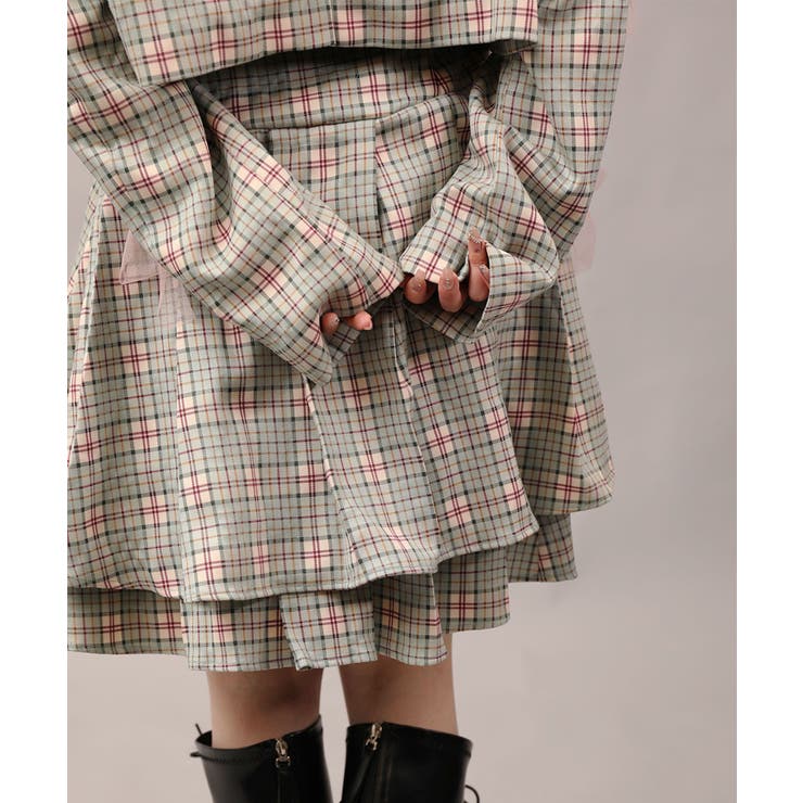 haek check pleated skirt チェック柄プリーツスカート haek スカート check pleated skirt /チェック柄プリーツ