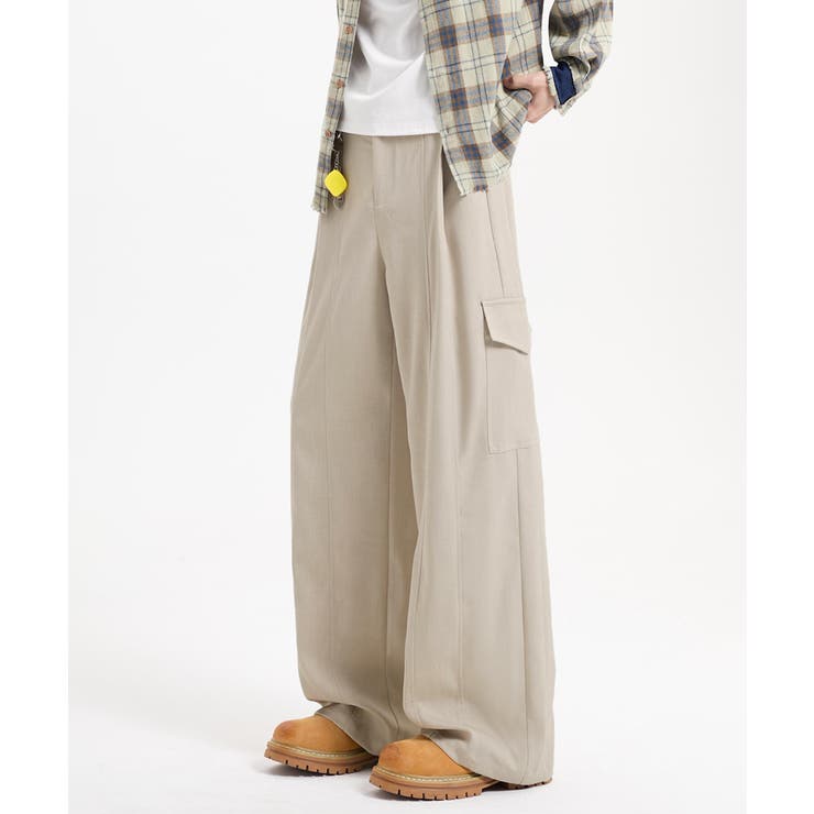 ワイドカーゴスラックス | aimoha men | 詳細画像13 