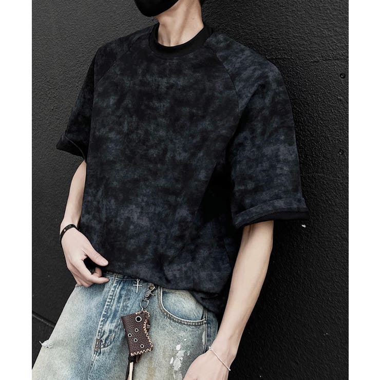 ブラック | ヴィンテージ調カモフラTシャツ | aimoha men