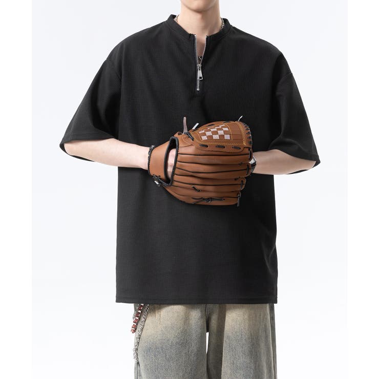 202 アイボリー ジップアップシャツ セール】 メッシュZIPトップス （Tシャツ）｜KBF / ケービーエフ
