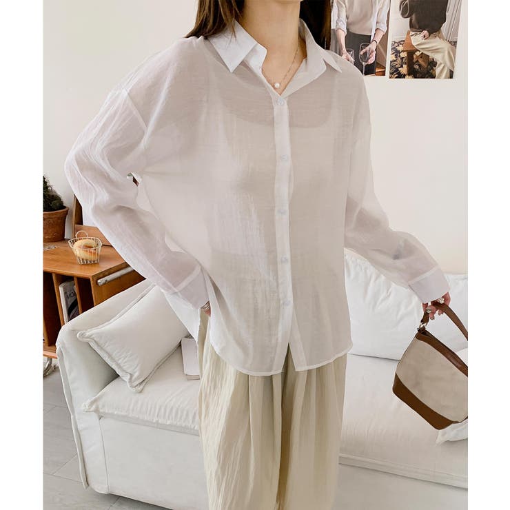 バックリボンフェミニンシャツ | aimoha  | 詳細画像42 