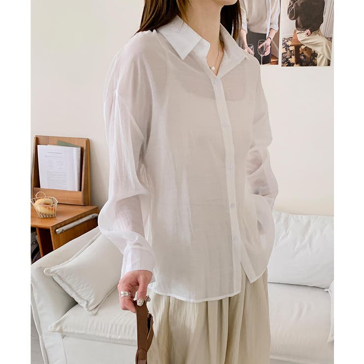 バックリボンフェミニンシャツ | aimoha  | 詳細画像31 