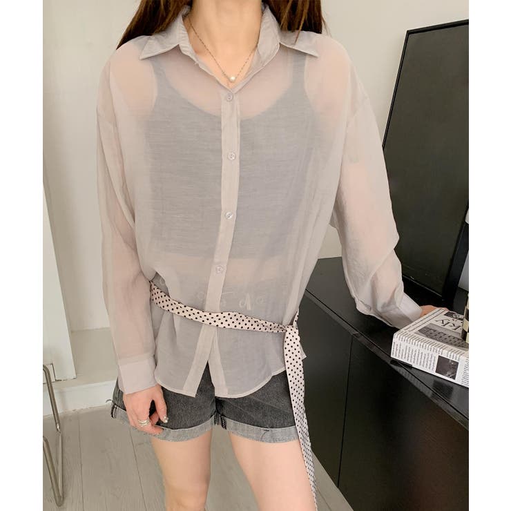 バックリボンフェミニンシャツ | aimoha  | 詳細画像38 